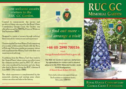 RUC GC  Panel 1 is the Front cover A warm welcome awaits visitors to the