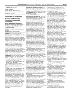 Federal Register / Vol. 75, No[removed]Friday, July 16, [removed]Notices Authority: 40 CFR[removed]Gerald M. Smith, District Manager, Battle Mountain. [FR Doc. 2010–17420 Filed 7–15–10; 8:45 am] BILLING CODE 4310–HC