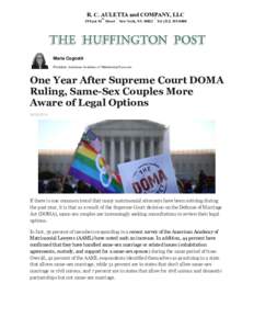 Family law / Civil union / Politics of the United States / Same-sex relationship / Defense of Marriage Act / Domestic partnership / Status of same-sex marriage / Same-sex marriage in the United States / Law / Same-sex marriage