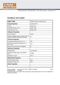 TECHNICAL DATA SHEET CMC TYPE[removed]double-sided adhesive tape  Supporting Base