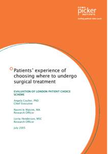 Microsoft Word - Evaluation of London Patient Choice Scheme.doc