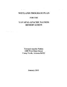 Yavapai-Apache Nation Wetland Program Plan[removed])