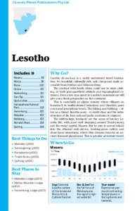 ©Lonely Planet Publications Pty Ltd  Lesotho Maseru............................. 95 Morija............................... 99 Roma.............................. 100