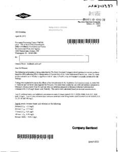 Labour law / Non-disclosure agreement / Toxicity / Dow Chemical Company / Methadone / Chemistry / Information sensitivity / Intellectual property law