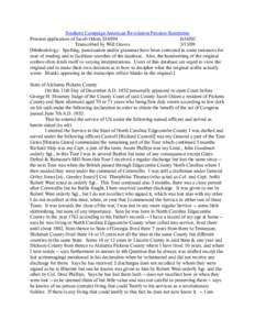 Southern Campaign American Revolution Pension Statements Pension application of Jacob Odom S16994 fn16NC Transcribed by Will Graves[removed]Methodology: Spelling, punctuation and/or grammar have been corrected in some i