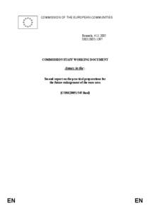 COMMISSION OF THE EUROPEAN COMMUNITIES  Brussels, [removed]SEC[removed]COMMISSION STAFF WORKING DOCUMENT