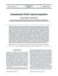 Typhoon / El NioSouthern Oscillation / Tropical cyclone / Tropical cyclogenesis / Pacific typhoon season / Meteorological history of Typhoon Durian