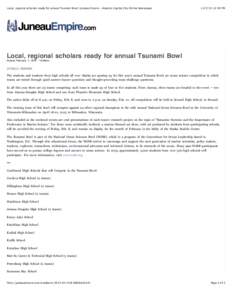 Local, regional scholars ready for annual Tsunami Bowl