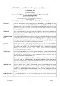 AFME / ESF Prospectus for UK Residential Mortgage Covered Bond Programmes As of November[removed]NAME OF ISSUER] (incorporated in England and Wales with limited liability under registered number [•]) [£/€][insert amou