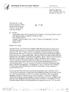 DEPARTMENT OF HEALTH & HUMAN SERVICES 	  Public Heath Service Foodwnd Dru Administration[removed]New Hampshire Avenue Document Control Room -WO66-G609