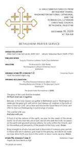 a simultaneous service from bethlehem chapel, washington national cathedral, and the evangelical lutheran christmas church,