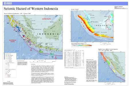 Seismic Hazard of Western Indonesia 105° 110°  115°