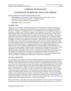 Language Learning & Technology http://llt.msu.edu/issues/february2016/emerging.pdf February 2016, Volume 20, Number 1 pp. 1–20