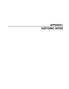 Microsoft Word - APPENDIX I - Historic Sites Final.doc