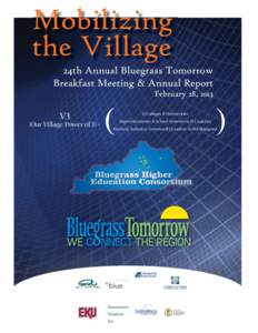 Mobilizing the Village 24th Annual Bluegrass Tomorrow Breakfast Meeting & Annual Report V3