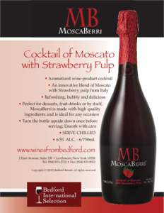 MB  MOSCABERRI Cocktail of Moscato with Strawberry Pulp