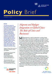 www.merit.unu.edu  number 1, 2014 Overview This policy brief considers how