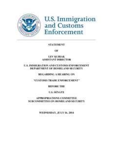 National security / U.S. Immigration and Customs Enforcement / U.S. Customs and Border Protection / Special agent / Government / Office of Criminal Investigations / Federal Bureau of Investigation / United States Postal Inspection Service / United States Customs Service / Consumer protection / National Intellectual Property Rights Coordination Center / United States Department of Homeland Security