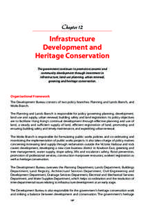 Chapter 12  Infrastructure Development and Heritage Conservation The government continues to promote economic and