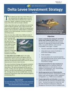 Agenda Item 12 Attachment 1 Delta Levee Investment Strategy July 2014