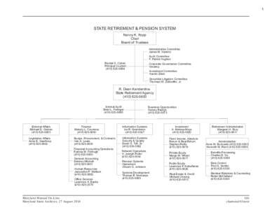 1  STATE RETIREMENT & PENSION SYSTEM Nancy K. Kopp Chair Board of Trustees