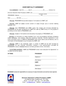 Microsoft Word - Confidentiality Agreement.doc