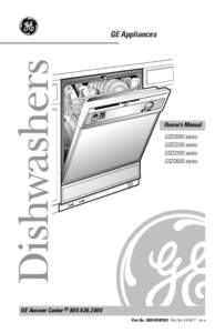 Dishwashers  GE Appliances Owner’s Manual GSD2000 series