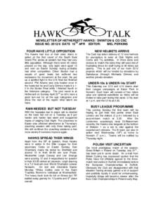 HAWK  TALK NEWSLETTER OF HETHERSETT HAWKS / SWINTON & CO CSC TH