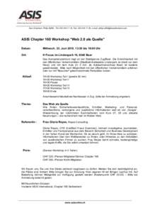 _________________________________________________________________________________________________ Vice Chairman: Philip Ryffel, Tel: [removed], Fax: [removed], e-mail: [removed] ASIS Chapter