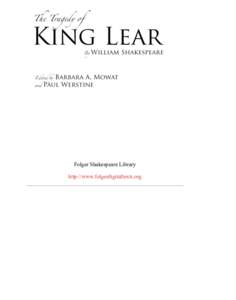 King Lear / Cordelia / Fool / Edmund / Goneril / Regan / Lear / William Shakespeare / Folger Shakespeare Library / BBC Television Shakespeare / Kuningas Lear / The History of King Lear