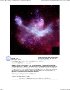 Chandra :: Photo Album :: Carina Nebula :: Carina Nebula Handout