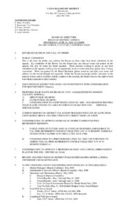 CAYUCOS SANITARY DISTRICT 200 Ash Ave. P.O. Box 333, Cayucos, California[removed]3290 GOVERNING BOARD R. Enns, President