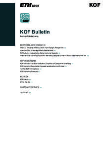 75 years  KOF Bulletin No. 67, October[removed]ECONOMY AND RESEARCH