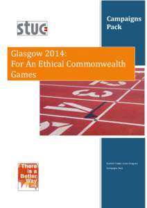 Campaigns Pack Glasgow 2014: For An Ethical Commonwealth Games