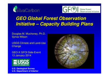 GEO Global Forest Observation Initiative – Capacity Building Plans Douglas M. Muchoney, Ph.D. Sylvia Wilson USGS Climate and Land-Use Change