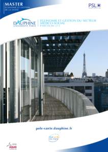 MASTER  ÉCONOMIE ET GESTION DE LA SANTÉ  RESEARCH UNIVERSITY PARIS