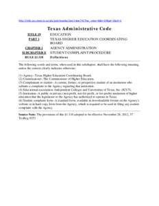 http://info.sos.state.tx.us/pls/pub/readtac$ext.ViewTAC?tac_view=4&ti=19&pt=1&ch=1  Texas Administrative Code TITLE 19 PART 1 CHAPTER 1