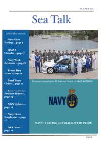 SUMMER[removed]Sea Talk Inside this month: Navy Goes Racing ... page 5