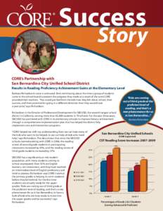 Success  Story CORE’s Partnership with San Bernardino City Unified School District