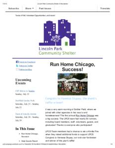 Lincoln Park Community Shelter E-Newsletter Subscribe