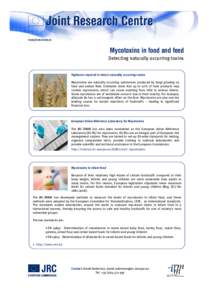 Biology / Aflatoxin / Zearalenone / Institute for Reference Materials and Measurements / Baby food / Mycotoxins / Chemistry / Medicine