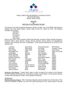 PERSI Board Minutes March 2015