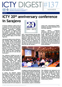 ICTY DIGEST #137 NOVEMBER EVENTS	  ICTY 20th anniversary conference