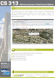 CS 313  Address-map-view of Real Estate Objects presentation of real estate objects through wEb-mapping serviCES