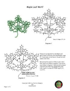 Maple Leaf Motif  Diagram 1 These are my diagrams for the Maple Leaf Motif found in February 1975 Workbasket, page