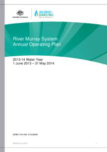 River Murray System Annual Operating Plan for[removed]