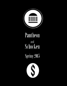 Pantheon and Schocken Spring 2015
