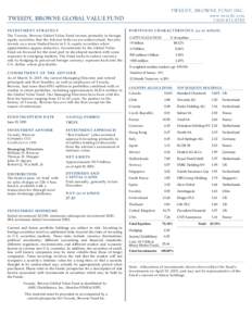 Funds / Financial services / MSCI EAFE / Financial markets / Mathematical finance / Tweedy /  Browne / MSCI / Value investing / Index / Financial economics / Investment / Economics