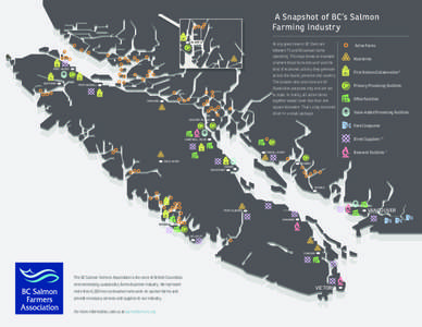 A Snapshot of BC’s Salmon Farming Industry KLEMTU At any given time in BC there are between 75 and 80 salmon farms