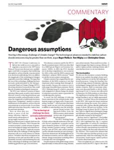 Vol 452|3 AprilCOMMENTARY Dangerous assumptions